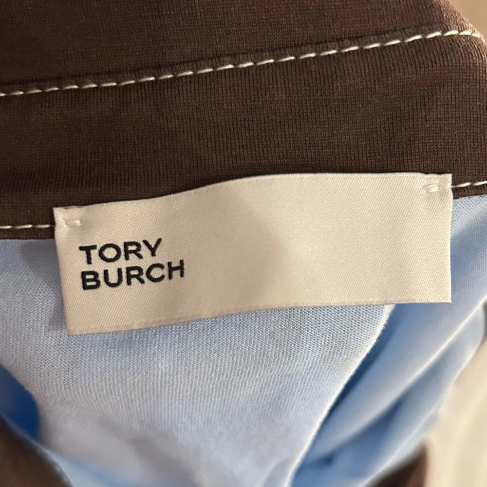 Tory Burch Cotton Piqué Polo Shirt in Blue - S